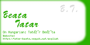 beata tatar business card